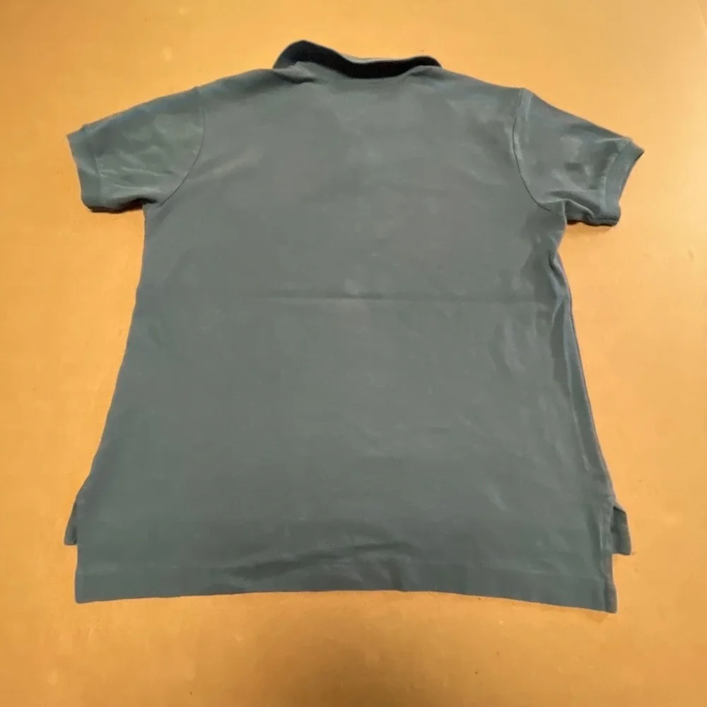 Vintage 90s Polo Ralph Lauren Shirt Large L Blue Slate Made In Hong Kong Pony